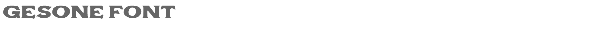 Sample characters Gesone Font